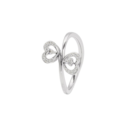 Love Twins Diamond Ring 18 KT / White Gold / 22