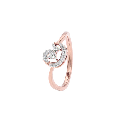 The Lunate Diamond Ring 18 KT / Rose Gold / 22