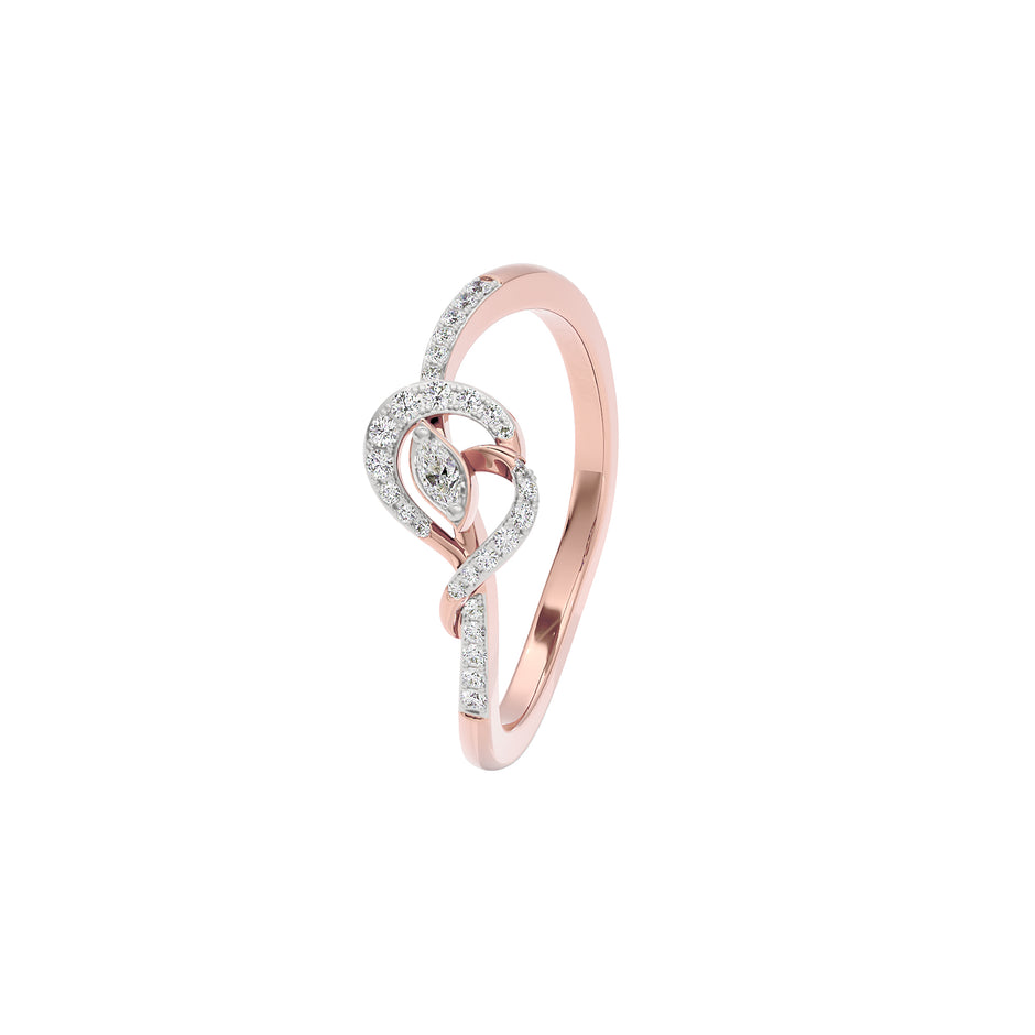 Radial Loop Diamond Ring 18 KT / Rose Gold / 22