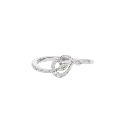 Radial Loop Diamond Ring 18 KT / White Gold / 22