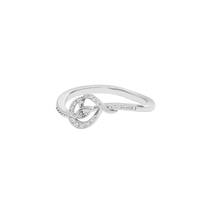 Radial Loop Diamond Ring 18 KT / White Gold / 22