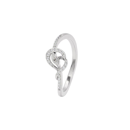Radial Loop Diamond Ring 18 KT / White Gold / 22