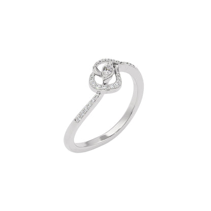 Radial Loop Diamond Ring 18 KT / White Gold / 22