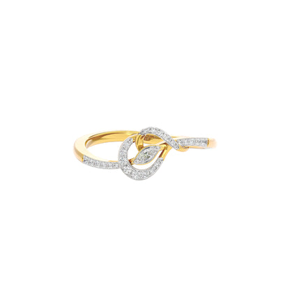 Radial Loop Diamond Ring 18 KT / Yellow Gold / 22