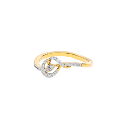Radial Loop Diamond Ring 18 KT / Yellow Gold / 22