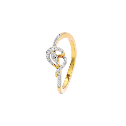 Radial Loop Diamond Ring 18 KT / Yellow Gold / 22