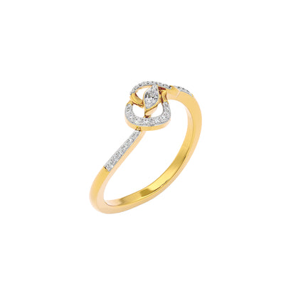 Radial Loop Diamond Ring 18 KT / Yellow Gold / 22