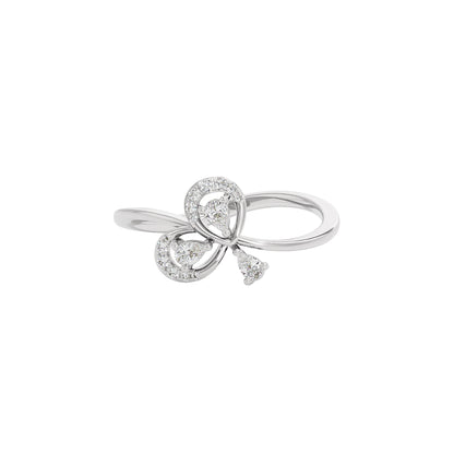 Interflorette Diamond Ring 18 KT / White Gold / 22