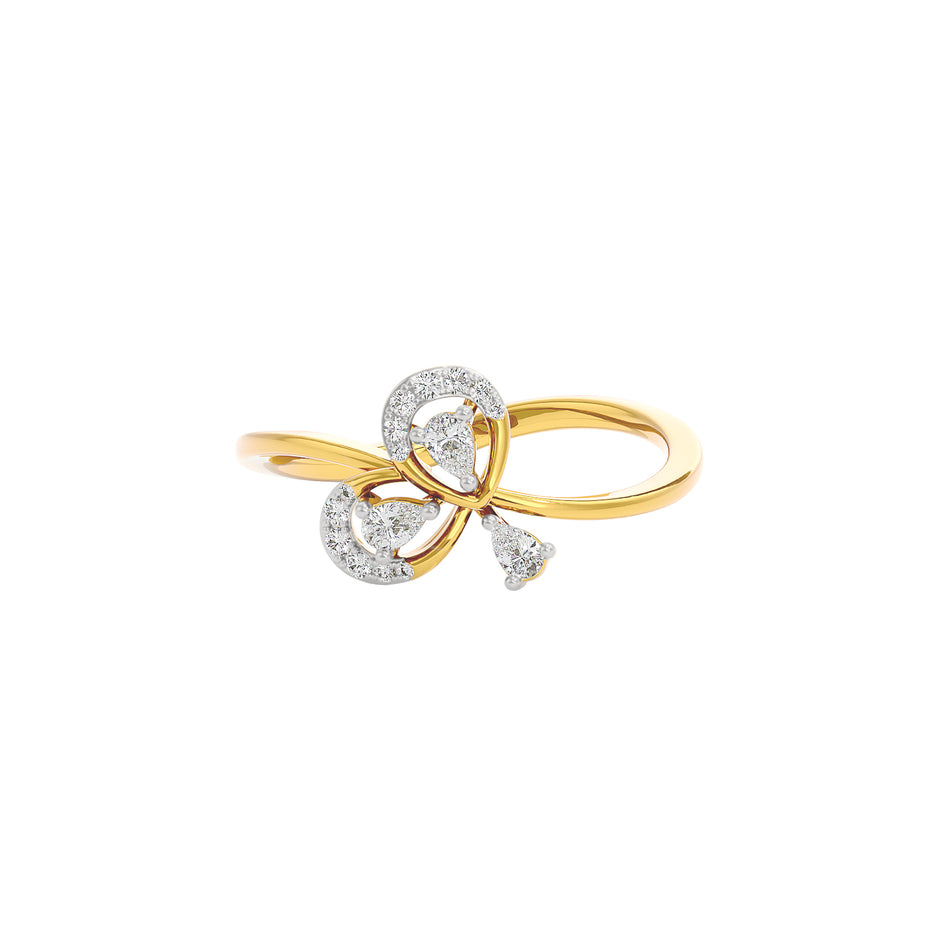 Interflorette Diamond Ring 18 KT / Yellow Gold / 22