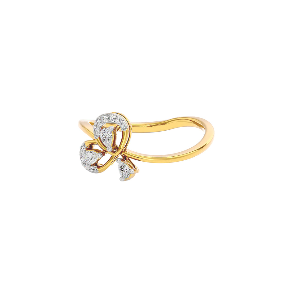 Interflorette Diamond Ring 18 KT / Yellow Gold / 22