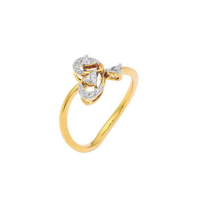 Interflorette Diamond Ring 18 KT / Yellow Gold / 22