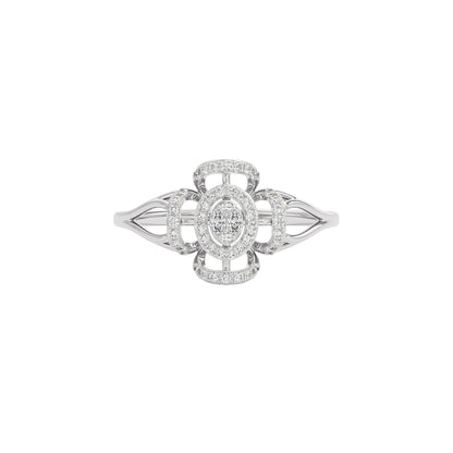 Aurora Flow Diamond Ring 18 KT / White Gold / 22
