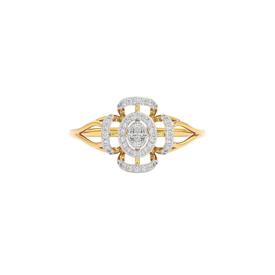 Aurora Flow Diamond Ring 18 KT / Yellow Gold / 22