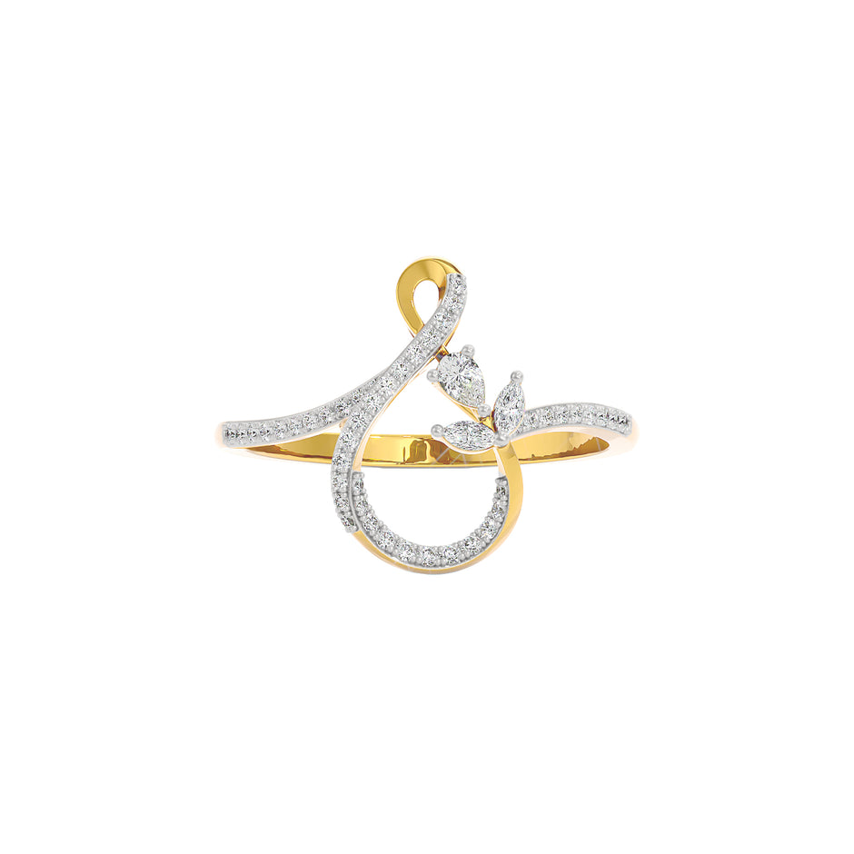 Latice Bloom Diamond Ring 18 KT / Yellow Gold / 22