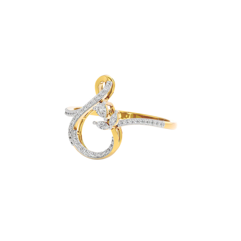 Latice Bloom Diamond Ring 18 KT / Yellow Gold / 22