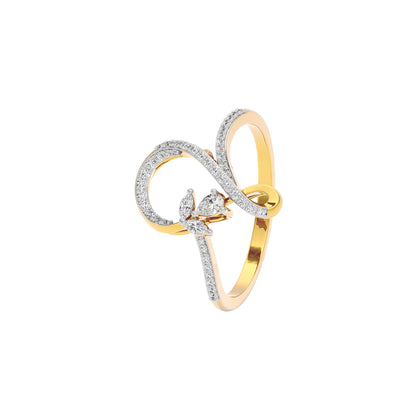 Latice Bloom Diamond Ring 18 KT / Yellow Gold / 22