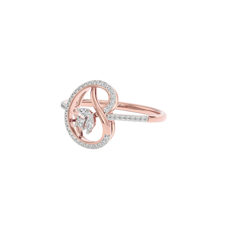 Nature's Kiss Diamond Ring 18 KT / Rose Gold / 22