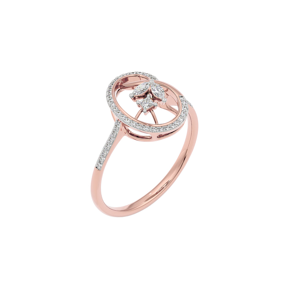 Nature's Kiss Diamond Ring 18 KT / Rose Gold / 22