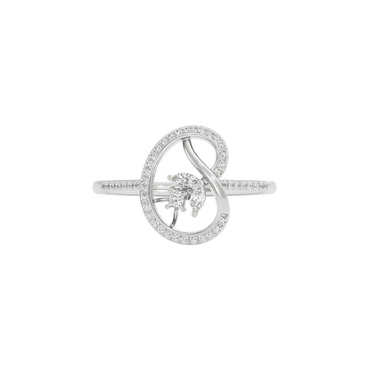 Nature's Kiss Diamond Ring 18 KT / White Gold / 22