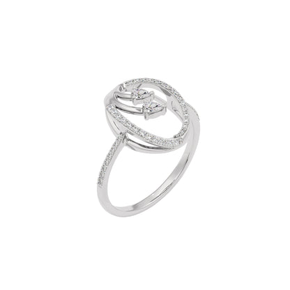 Petal Duo Diamond Ring 18 KT / White Gold / 22