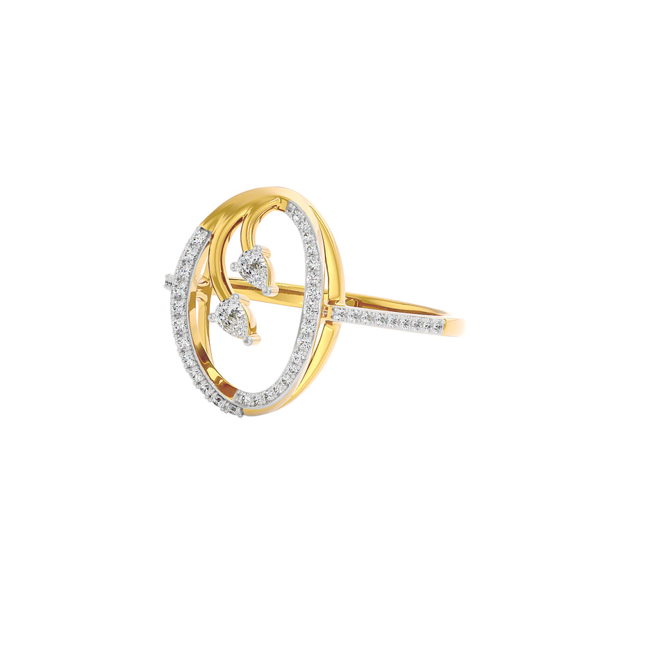 Petal Duo Diamond Ring 18 KT / Yellow Gold / 22