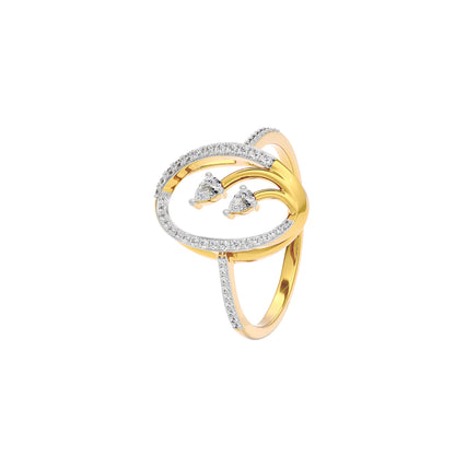 Petal Duo Diamond Ring 18 KT / Yellow Gold / 22
