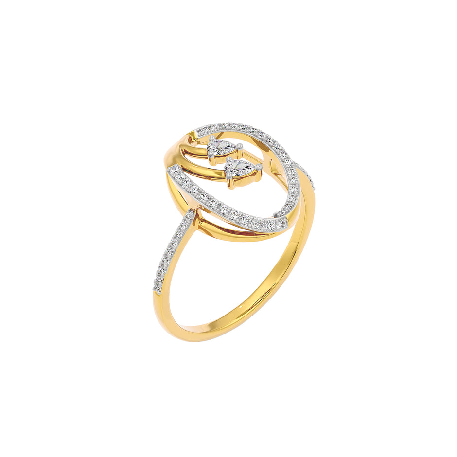 Petal Duo Diamond Ring 18 KT / Yellow Gold / 22