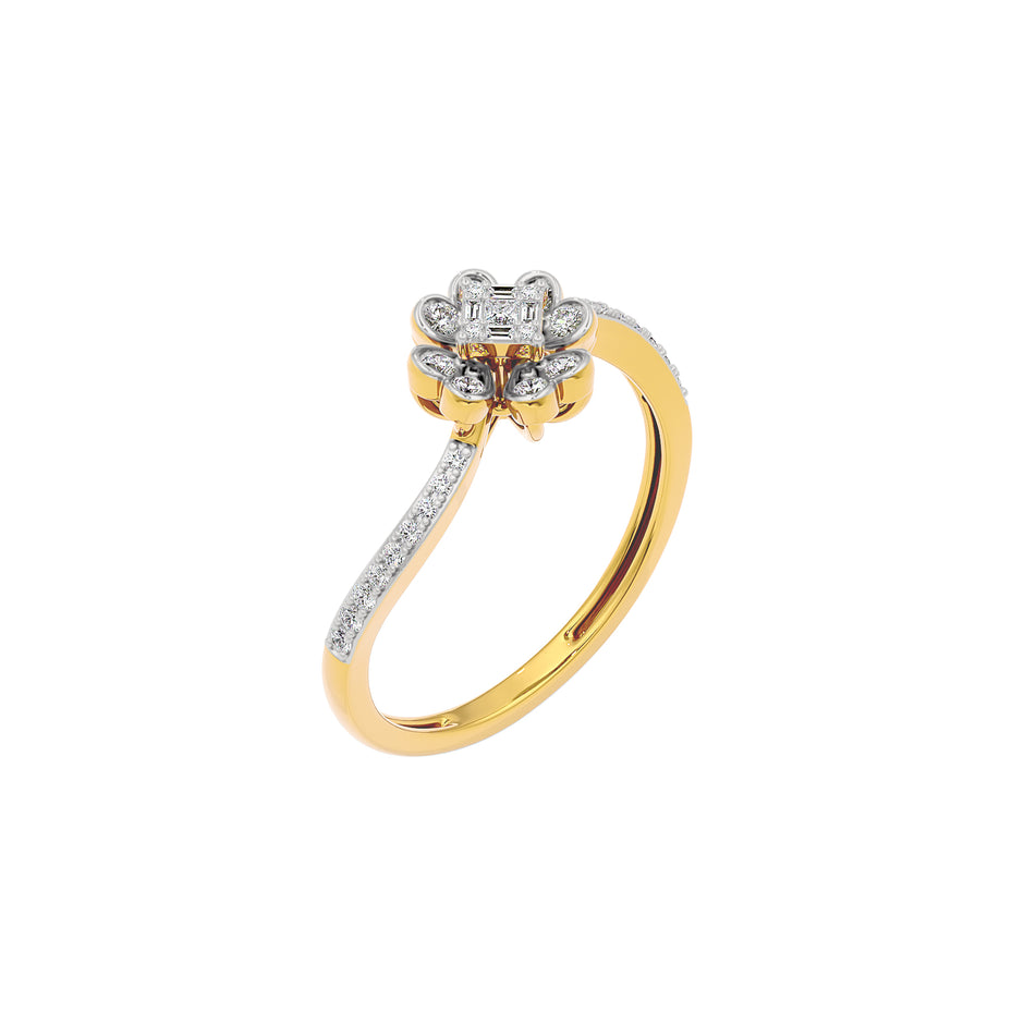 The Fleur Diamond Ring 18 KT / Yellow Gold / 22