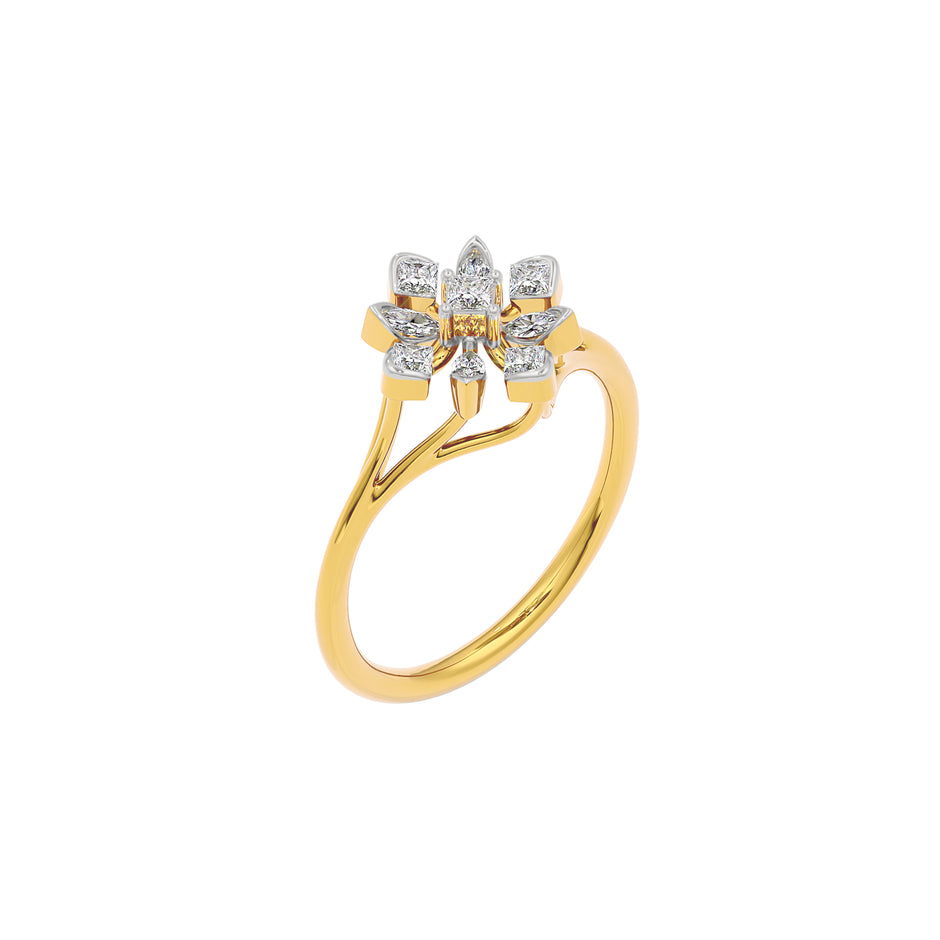 Asteria Diamond Ring 18 KT / Yellow Gold / 22