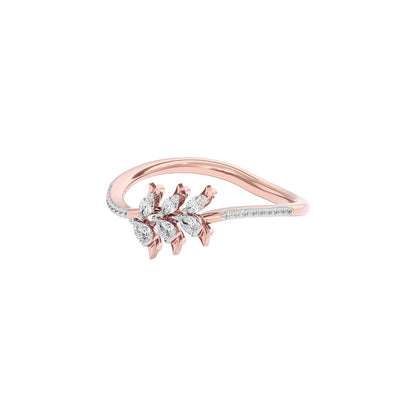 Leafline Diamond Earring 18 KT / Rose Gold / 22