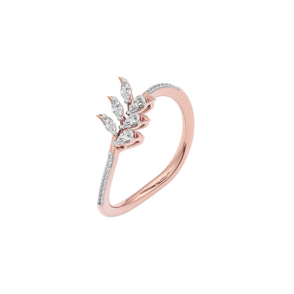 Leafline Diamond Earring 18 KT / Rose Gold / 22