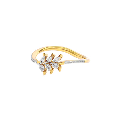 Leafline Diamond Earring 18 KT / Yellow Gold / 22