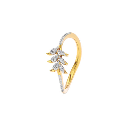 Leafline Diamond Earring 18 KT / Yellow Gold / 22