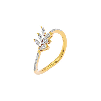 Leafline Diamond Earring 18 KT / Yellow Gold / 22