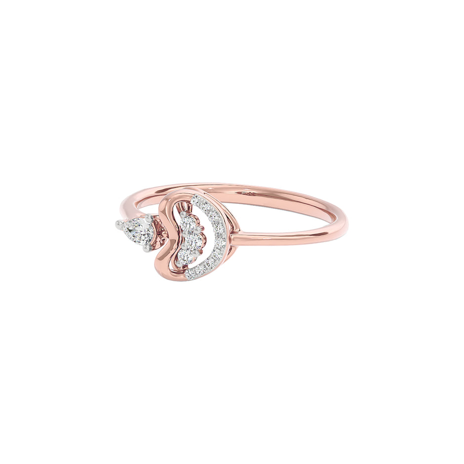 Heartfelt Diamond Ring 18 KT / Rose Gold / 22
