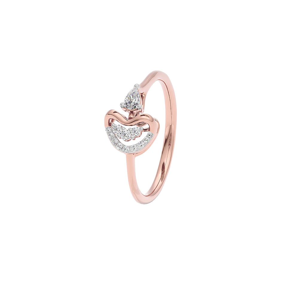 Heartfelt Diamond Ring 18 KT / Rose Gold / 22