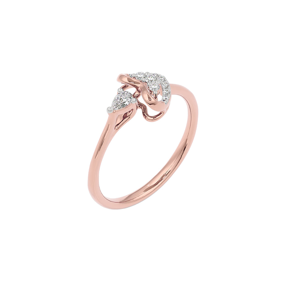 Heartfelt Diamond Ring 18 KT / Rose Gold / 22