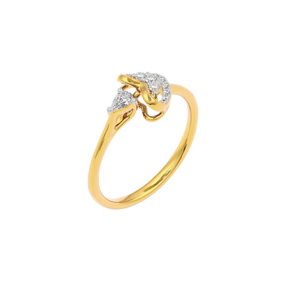 Heartfelt Diamond Ring 18 KT / Yellow Gold / 22