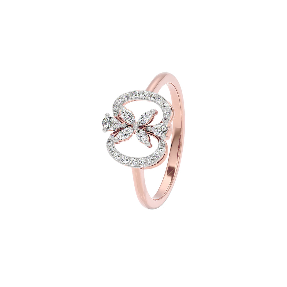 Dainty Spark Diamond Ring 18 KT / Rose Gold / 22