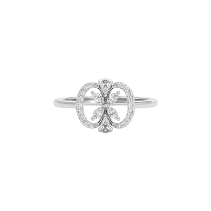 Dainty Spark Diamond Ring 18 KT / White Gold / 22