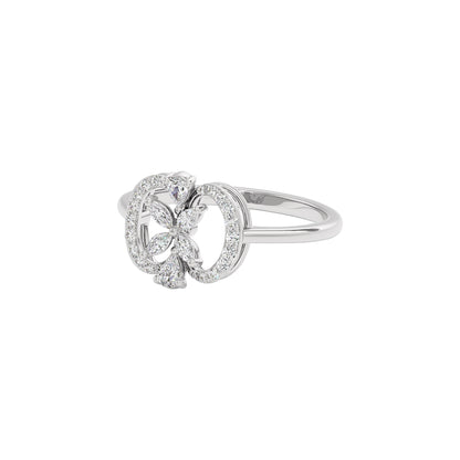 Dainty Spark Diamond Ring 18 KT / White Gold / 22