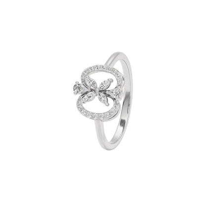 Dainty Spark Diamond Ring 18 KT / White Gold / 22