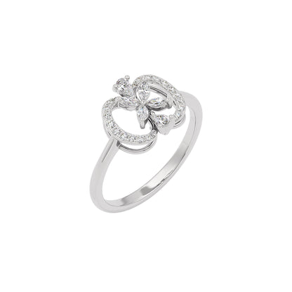 Dainty Spark Diamond Ring 18 KT / White Gold / 22