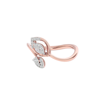Sparkling Pod Diamond Ring 18 KT / Rose Gold / 22