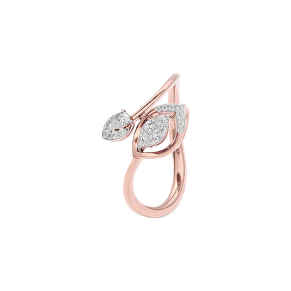 Sparkling Pod Diamond Ring 18 KT / Rose Gold / 22