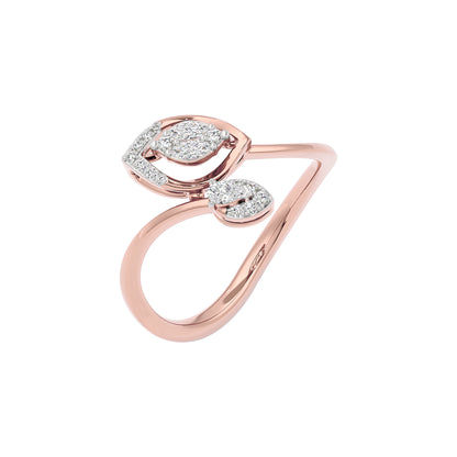 Sparkling Pod Diamond Ring 18 KT / Rose Gold / 22