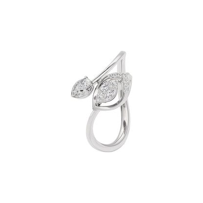 Sparkling Pod Diamond Ring 18 KT / White Gold / 22
