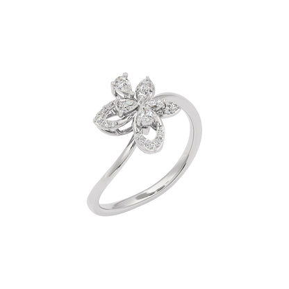Papilion Diamond Ring 18 KT / White Gold / 22