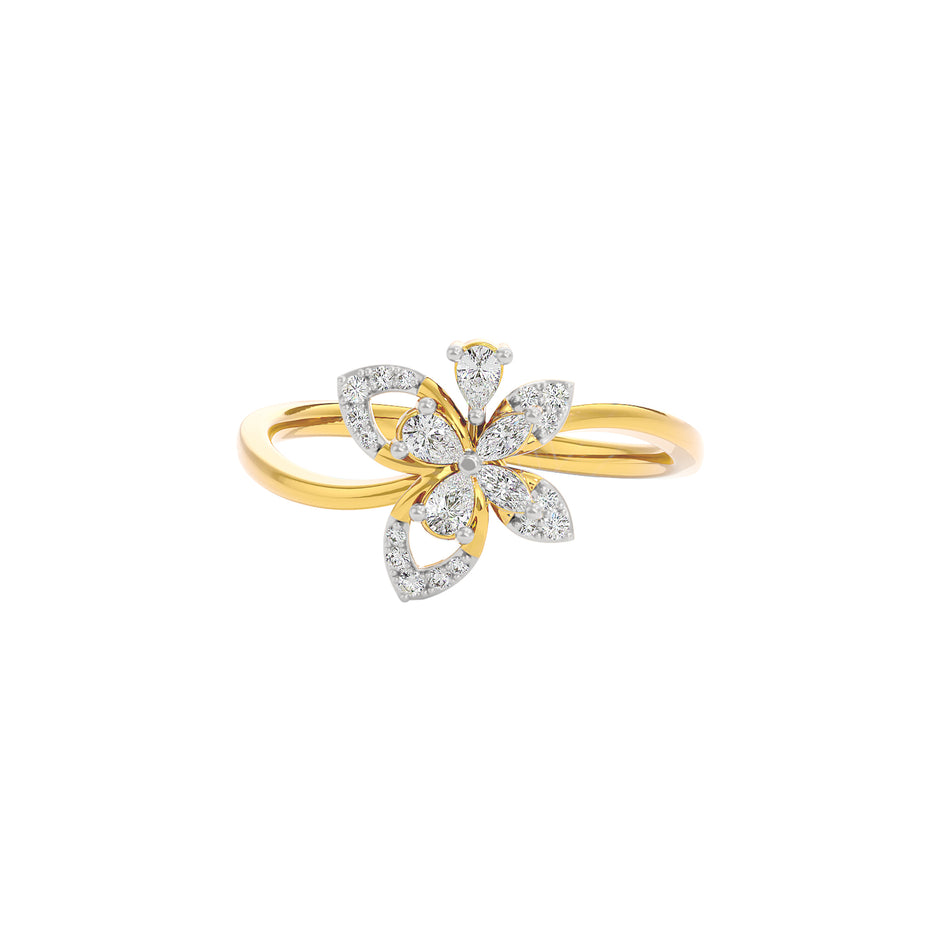 Papilion Diamond Ring 18 KT / Yellow Gold / 22