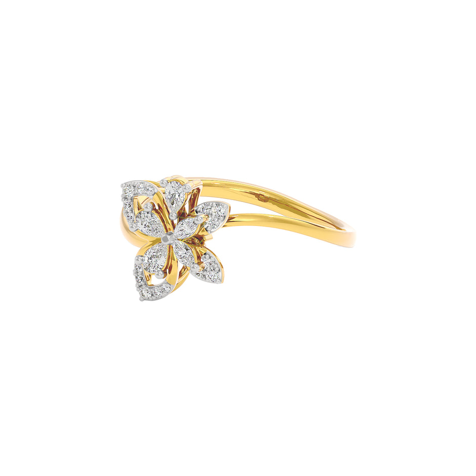 Papilion Diamond Ring 18 KT / Yellow Gold / 22